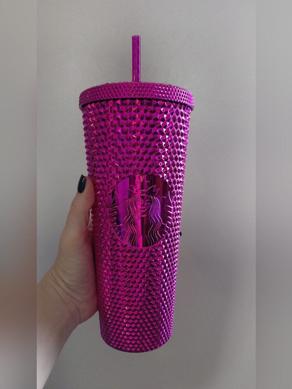 Starbucks Studded Tumbler in Metallic Fuchsia